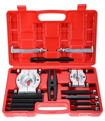 FreeTec 14Pcs Bearing Separator Puller Set Bearing Splitter Gear Puller Fly Wheel Separator Set 5 Ton Capacity 2 and 3 Bearings Splitters
