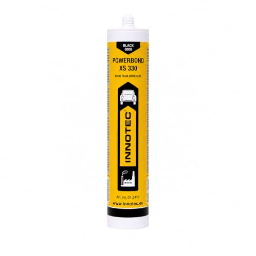 Innotec Powerbond Schwarz - Premium Montagekleber - Kleben statt Bohren Wasserresistent - Kraftkleber für innen & außen - hohe Anfangshaftung universell einsetzbarer Baukleber - 1 Stück Kleber XS 330