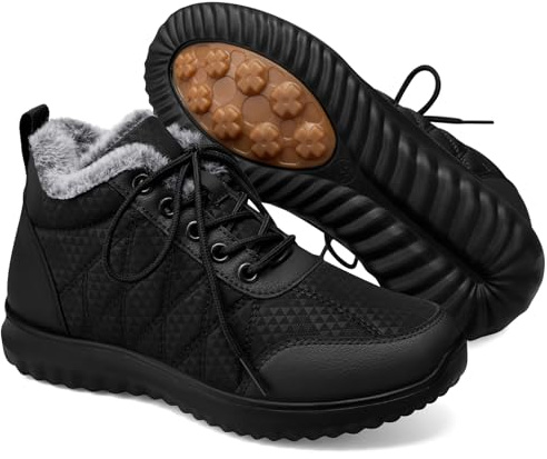 SHIBEVER Snow Boots for Women Winter Waterproof Warm Ankle Booties