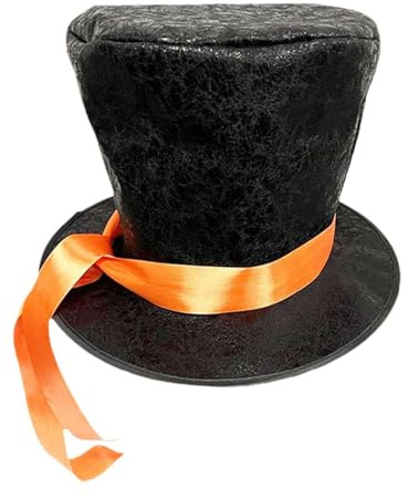 LCSVCCXA Faltbare Partyhüte Retro Zylinder für Karnevalskostüme, Schwarz