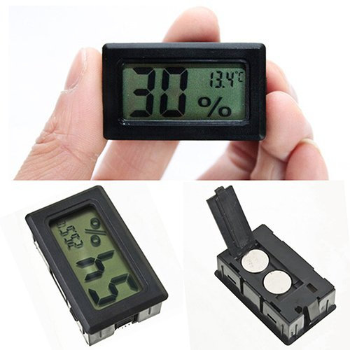 Livecity Mini thermomètre hygromètre numérique LCD intérieur noir