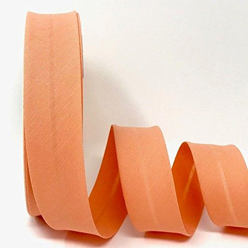 Byetsa Schrägband aus Baumwollmischgewebe, 30 mm, auf einer 25-m-Rolle, Lachsrosa