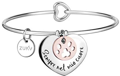 ZUKY Bracciali in acciaio dedicati agli amanti degli animali (Sempre nel cuore)
