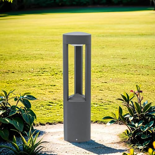 Licht-Erlebnisse Standleuchte Außen, Außenlampe Anthrazit, Gartenlampe, Aluguss, Modern, blendarm, vielseitig, 50 cm, IP54, GX53, Garten, Terrasse, Wegeleuchte Außen