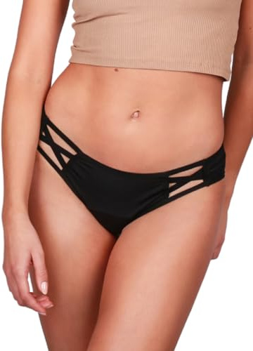 Taynie Woman Ultra stark Periodenunterwäsche Starke Blutung - Periodenwäsche - Menstruationsunterwäsche - ersetzt 6 Tampons, Periodenslip Tragedauer bis 12 Std., waschbar bis 60°C (38, Schwarz)