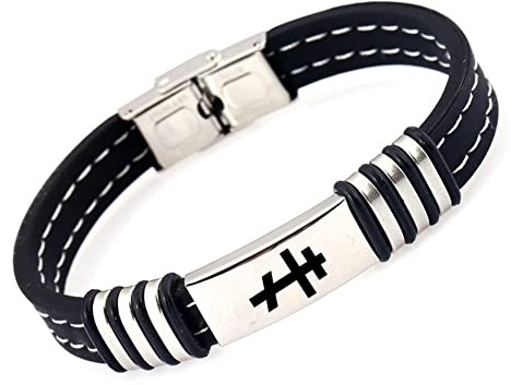 KBNSUIAN Minimalistischer Christlicher Schmuck aus Ostrussland – Russisch Orthodoxes Kreuz Kirche Silikon Armband, Religiös Katholisch 3 Balken Kreuze Schutz Armreif Damen Herren, 8,26 Zoll