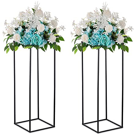 Inweder Black Plant Stand Indoor: 31.5” Tall Pedestal Stand for Wedding Centerpieces Party Event Center Pieces Decoration for Table Home Decor 2 PCS