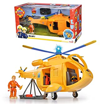 Simba - Feuerwehrmann Sam Helikopter Wallaby II, 34 cm, mit Actionfigur, ab 3 Jahren