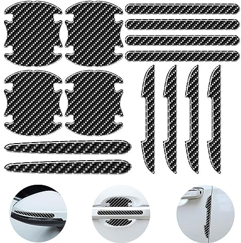 Autotürgriff Schutzfolie 14 Stück Schwarz PVC Gegen Kratzer Für Auto SUV | Türkantenschutz Selbstklebend, Robust, Universell,Lackschäden Vermeiden,Kratzfest,Einfache Montage,Ideal Für Pkw,Geländewagen