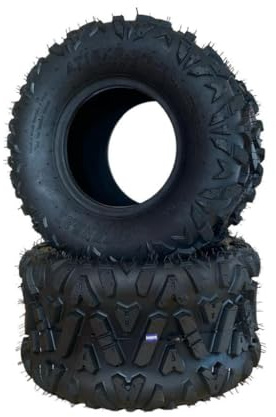 HMParts Lot de 2 pneus 18 x 9,50-8 (240/50-8) 25F JUNKAI ATV Quad tracteur tondeuse autoportée