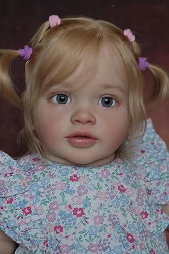 Anano Realistic Reborn Baby Kleinkind Puppen Mädchen Pippa 26 Big Girl Hand Wurzelhaar Sichtbare Venen Baby Puppe Geschenke für Kinder 3+