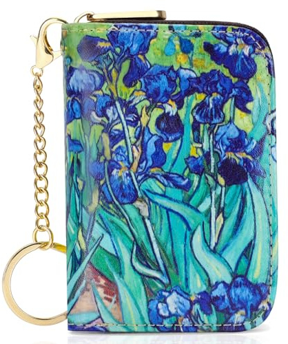 APHISON Credit Card Holder for Women Card Case RFID Blocking Ladies Cute Cartoon Artistic Coin Purses Small Wallet Pouch for Girls/Kids 10 Card Slots Gift Butterfly Flower