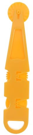 TOPBATHY Mattarello Goffrato in Pasta di Gomma Taglierina a Rotella Tagliapasta per Fondente Strumento per Decorare Il Fondente Yellow