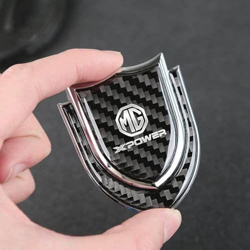 YPXHCZYJ Auto Emblem für MG HS 2018-2023 Auto Front Motorhaube Kofferraum Grille Aufkleber Logo Abzeichen Badge Abziehbilder 3D Metall Auto Ersatz Tuning Zubehör