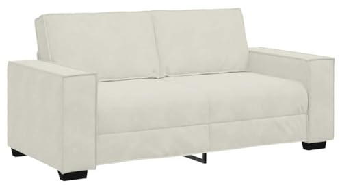 vidaXL 2-Sitzer-Sofa Creme 180x78x84 cm Samt