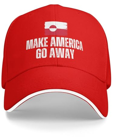 peiyeety Make America Go Away Hüte Grönland Hut Baseball Cap Rot
