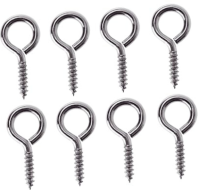 Veemoon 50 Pezzi Di Occhielli a Vite in Argento Per Creazione Gioielli - Mini Viti Occhio in Metallo Per Progetti Di Artigianato - Dimensioni 0 68 x 0 x 0 07 Pollici