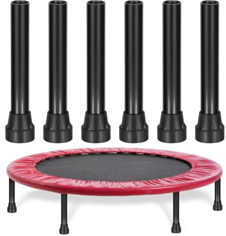 CLISPEED Non Slip Trampoline Leg Covers: Weather Resistant Replacement Protector - Thick Stainless Steel Construction for Outdoor Jumping Bed Support 6 PCS