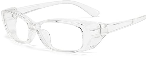 Gafas de seguridad antivaho, resistentes a los arañazos, antiluz azul, antipolvo, gafas de seguridad UV, lentes transparentes, gafas de trabajo ligeras(Transparent)