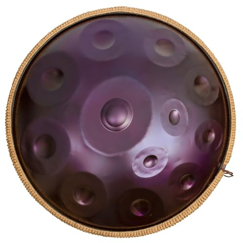 Handpan-Instrument, 432 Hz, 55,9 cm, 12 Noten, professionell handgefertigt für Musikheilung und Yoga