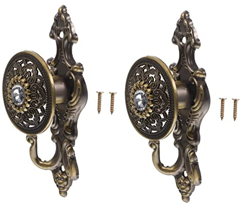 Balacoo 2 Piezas Gancho Decorativo para Cortinas de Aleación con Diseño Elegante para Visillos y Ventanas del Salón
