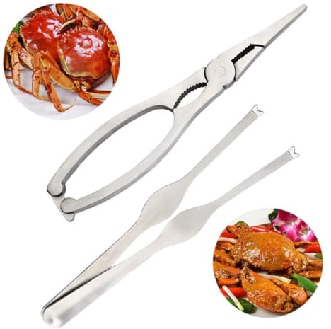 TrAdE Shop Traesio Kit per CROSTACEI Pinza SCAVINO Apri Aragosta Granchio ASTICE Cucina CASA
