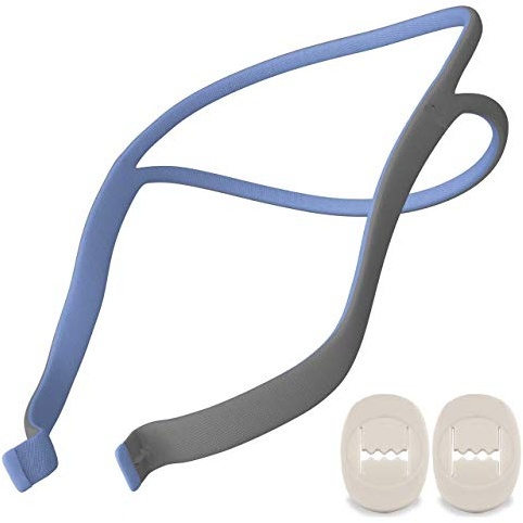 Kopfband für AirFit P10 Cpap Maske mit 2 Clips - Maske nicht enthalten | Ersatz-Kopfbedeckung für ResMed Geräte bei Schlafapnoe - Robustes Maskenband für sicheren Halt - cpap zubehör - kopfband