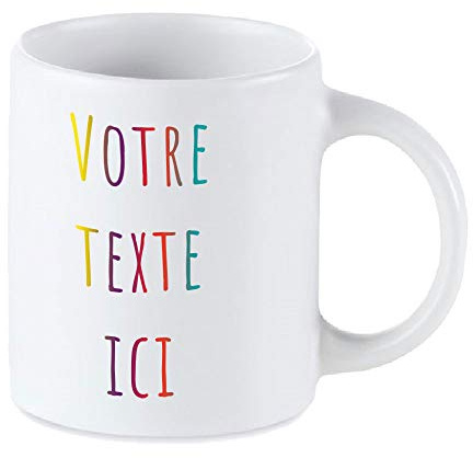 Tip Top Tshirt Mug céramique personnalisé avec Votre Texte 350ml