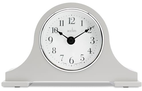 Acctim 36962 Napoleon Quartz Battery Mantle Mantel Clock in Earl Grey with Full Figure Arabic Numbers 'Harston'