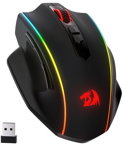 Redragon M686 Wireless Gaming Mouse, 16000 DPI Wired/Wireless Gamer Mouse with Professional Sensor, 45-Hour Reliable Power Capacity, Customizable Macro and RGB Backlight for PC/Mac/Laptop