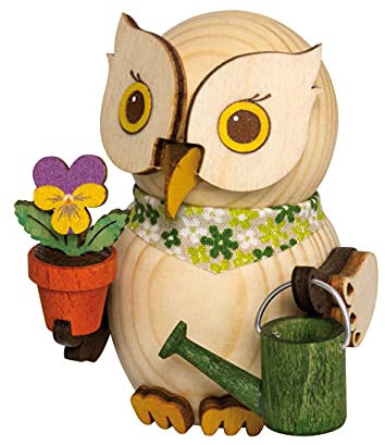 Kuhnert - Dekoration/Holzfigur - Mini Eule Gärtner - ca. 7cm - Made in Germany