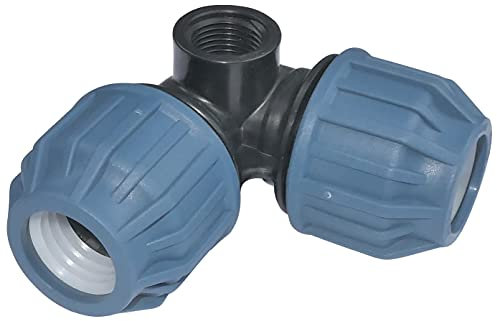 AERZETIX - C51559 - Raccordo gomito a compressione 90° pop-up Ø25mm x 1/2 uscita irrigatore femmina - connettore gomito a compressione filettatura interna - in polipropilene