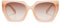 SOJOS Occhi Di Gatto Occhiali Da Sole Per Donna Grandi Retrò Vintage Quadrati Protezione UV Occhiali SJ2205 Con Rosa Chiaro Telaio/Marrone Lente