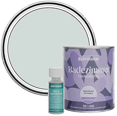 Rust-Oleum wasserfeste hellgrau Fliesenfarbe für Badezimmer in Seidenglanz Finish - Taubengrau 750ML