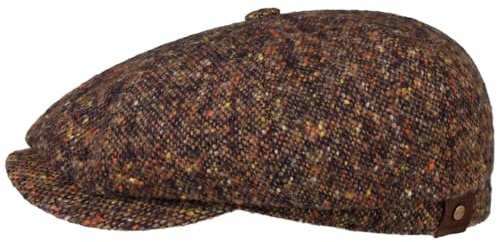 Stetson Hatteras Schirmmütze Ballonmütze Tweed meliert Mehrfarbig Damen und Herren Herbst Winter