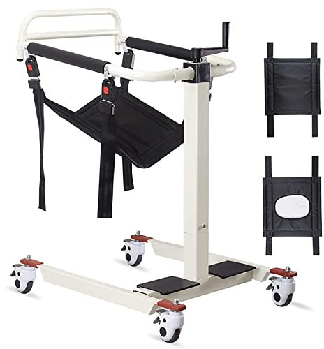 BLOHDI Toilettenstuhl 4 in 1 Multifunktionsrollstuhl, Behinderte, Toilettenstuhl, ältere Menschen, medizinischer Patientenlift, maximale Belastung 264 lbs.
