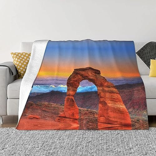Kuscheldecke 80 x 150 cm 3D Steinsäule Flanell Fleecedecke, Weich Warm Flauschig Decke Meerblick Wohndecke Decken für Sofadecke Couchdecke kuscheldecken für Kinder Erwachsene, Blanket