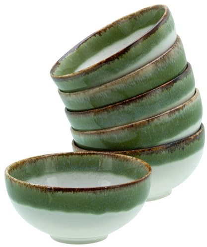Creatable, 21817, Serie Cascade, 6-teiliges Geschirrset, Dip-Schalen Set aus Steinzeug, spülmaschinen- und mikrowellengeeignet, Qualitätsproduktion