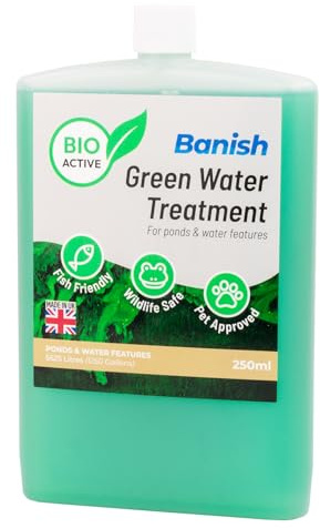 Pisces Banish BioActive 250ml Green Water Pond Treatment Natural String Algae Remover
