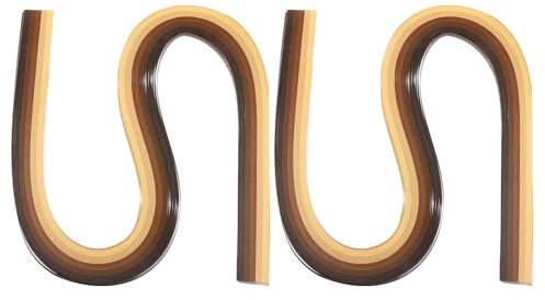 PATIKIL 540 x 10 mm Quilling Papierstreifen Papier Quilling, 240 Stück Origami Fröbelstern Papierstreifen Streifen Set für Kunst, DIY, Handarbeit, Weihnachten, Farbverlauf Braun