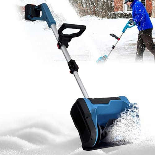 Pala Quitanieves InaláMbrica De 1200 W, Con Placa Direccional Y Mango Delantero Ajustable, Quitanieves Recargable De Empuje Manual, Para Carreteras, Patios Escolares Y Hogares ,Brushlessmotor-1Battery