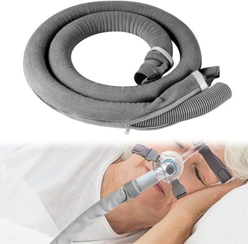 CPAP Schlauchabdeckung 1,8 m CPAP Schlauchhülle Universeller CPAP-Maskenschlauchschutz verhindert Kondensation (Grau)