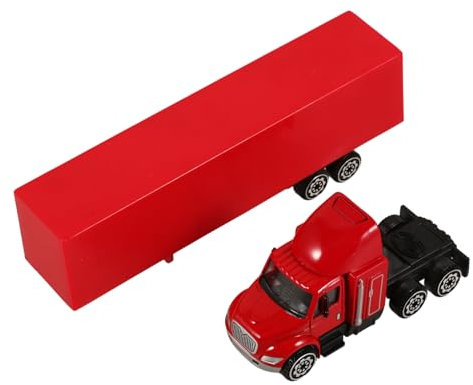 TOYANDONA Legierungsauto-spielzeugmodell Lebensechtes Konstruktionsspielzeug Schiebecontainer-LKW-Modell Für Jungen Und Mädchen