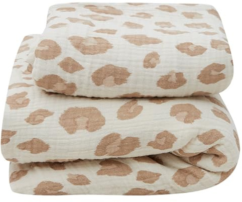 Leevje® Sängkläder barnfilt 100 x 135 cm [100 % bomull] – sängkläder för barn 2 delar (lejon, filt 100 x 135 cm kudde 40 x 60 cm)