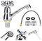 Robinet de salle de bain simple Robinet d'eau froide Lavabo Moderne Robinet de lavabo Chrome Robinetterie de salle de bain Lavabo avec tuyau de raccordement de 60 cm Robinet pour lavabo de salle de