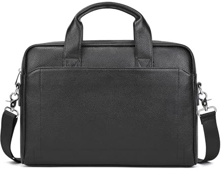 LUUFAN Herren 15,6 Zoll Messenger Aktentasche Große Kapazität Vollnarbenleder Laptoptasche Business Büro Schulterhandtasche