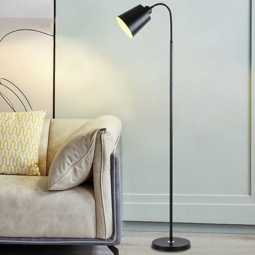 KlkrzJwy Simple Tall Lamp Iron Floor Lamp Adjustable Height Floor Light with Switch E27 Three Color Light Dimmer Fixture for Living Room Reading Room Dining Room Villa
