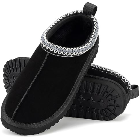 Mishansha Pantofole Donna Invernali Ciabatte Pelose Inverno Scarpe Casa Slippers Caldo Comode Antiscivolo Pantofola per Interni Esterni Nero 38