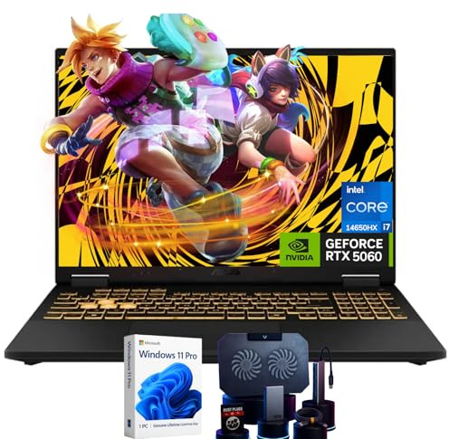ASUS TUF F16 2025 Model Gaming Laptop - 16 FHD+ Anti-Glare 165Hz Display • Intel 16-Core i7-14650HX • NVIDIA GeForce RTX 5060 • Windows 11 Pro • WiFi 6E • Backlit Keyboard • 32 GB RAM + 1 TB SSD