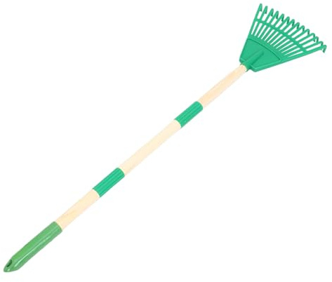CIYODO Rastrello per Manutenzione Giardino Portatile in Plastica 14 Denti con Manico Ergonomico Staccabile 87 Cm per Pulizia Arbusti e Prato in Spazi Ristretti